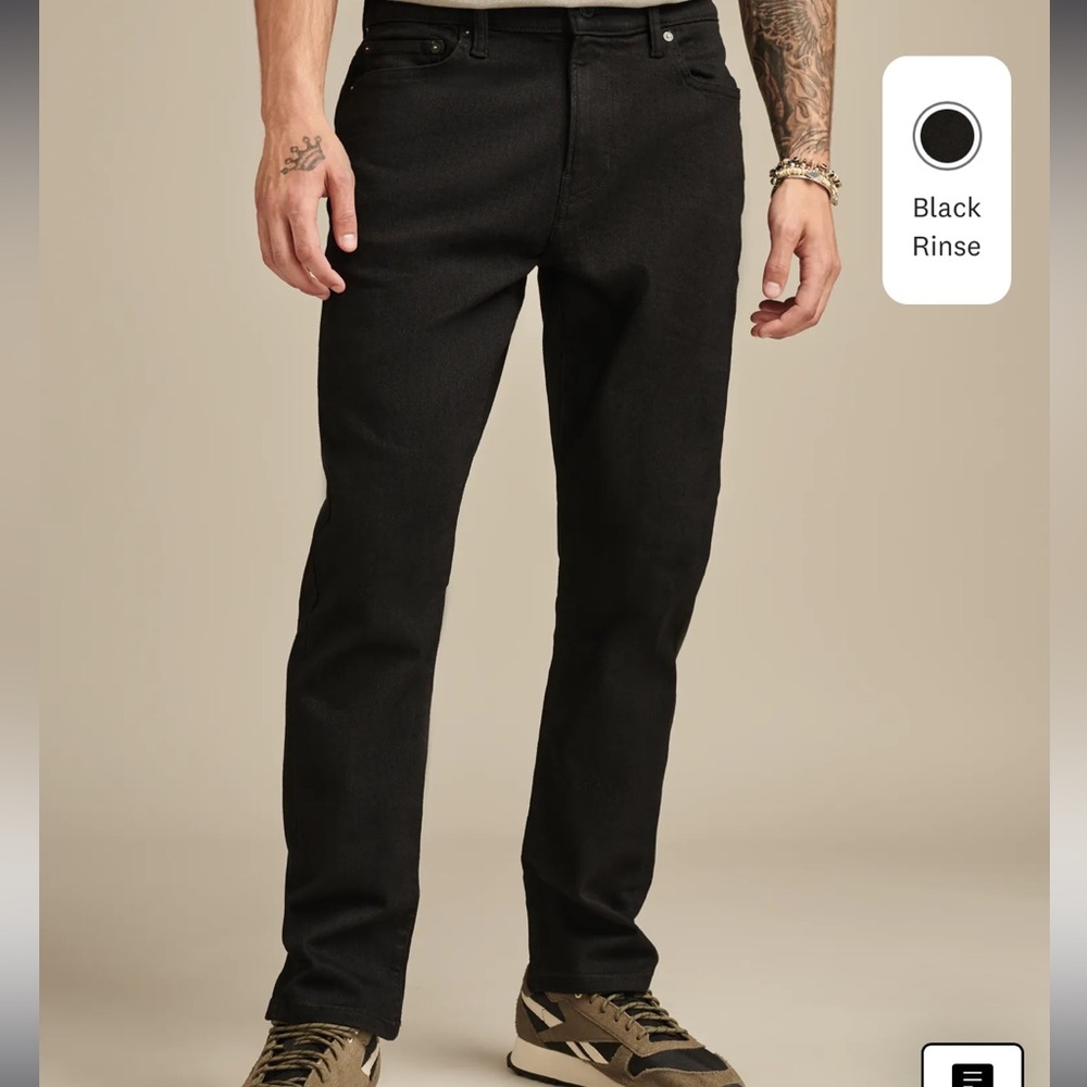 Lucky Brand Black Athletic Straight Jeans Fit